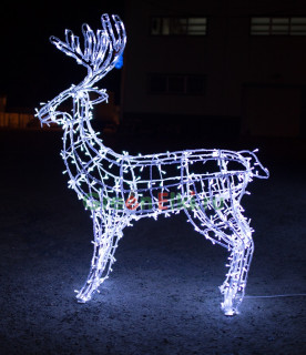 Светодиодная фигура Олень Скакун, высота 1,9 м