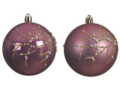 Набор пластиковых шаров Весенняя Зима 80 мм., 12 шт., Kaemingk, арт. 026985