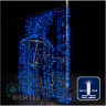 Светодиодный занавес Rich LED 2*3 м, влагозащитный колпачок, мерцающий, синий, белый провод, арт. RL-C2*3F-CW/B