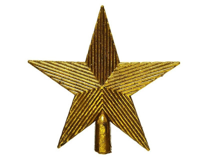 Верхушка Звезда Антик 19 см, золото, пластик, арт. 521158