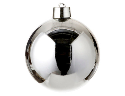 Пластиковый шар 200 мм., серебряный, глянцевый, арт. 1135131