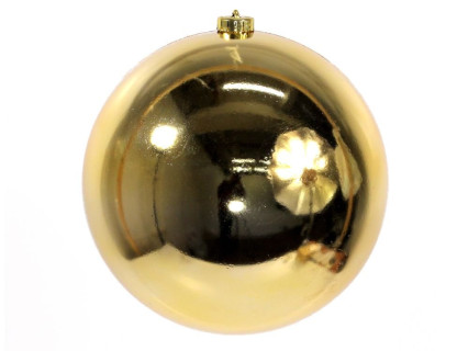 Пластиковый шар 250 мм., золотой, глянцевый, арт. 167589