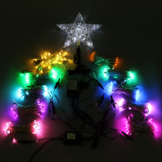 Светодинамический конус со звездой, 3м., прозр. пр., мульти, LaitCom, арт. TRE590-SH10-1M 10-020