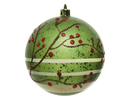 Набор пластиковых шаров Рябиновое обаяние 80 мм., 12 шт., Kaemingk, арт. 025790