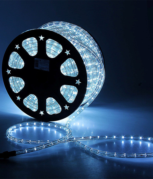 Светодиодный дюралайт 13 мм, белый, 220В, 36 LED/м, 360°, IP65, 100 м, LaitCom, арт. F3-H1-220V-W 27-100