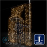 Светодиодный занавес Rich LED 2*3 м, влагозащитный колпачок, мерцающий, тепло-белый, белый провод, арт. RL-C2*3F-CW/WW