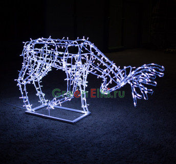 Светодиодная фигура Олень Рудольф, высота 1,1 м