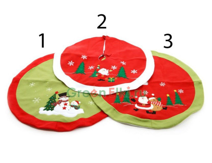 Декоративное покрывало под елку Праздничное Обаяние - Снеговики 90 см, арт. 612866-1