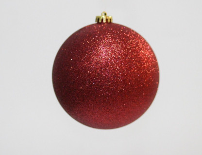 Однотонный пластиковый шар, глиттер, бордовый, 150 мм, арт. 1131352