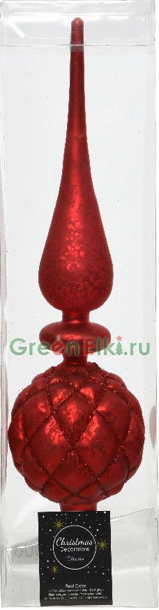 Елочная макушка Сказки Востока 31 см., красный, матовая, KAEMINGK, арт. 170008/2
