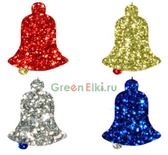 Колокольчик двухцветный с блестками, пеноплекс, 25 см., Морозко, арт. К2/2-250