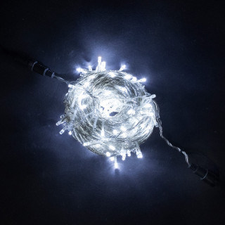 Светодиодная нить, 20 м., 200 LED, 24V, селикон, прозр. пр., белый, LaitCom, арт. EST200-10-1W 05-038