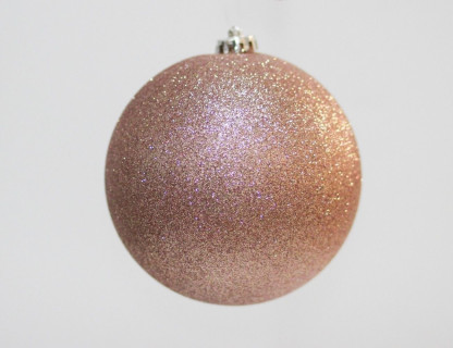 Однотонный пластиковый шар, глиттер, светло-розовый, 150 мм, арт. 1131356