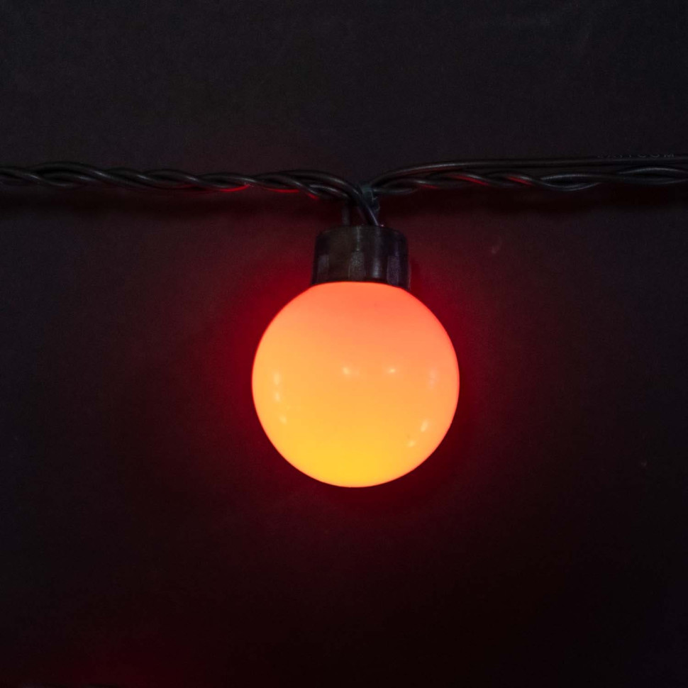 Гирлянда светодиодная LED-шарики, 5 м., бело красный, LaitCom, арт. HB20-11-2RW 18-017