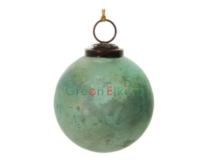 Набор винтажных стеклянных шаров Чарующий Аквамарин 70 мм., 6 шт., SHISHI, арт. 52728