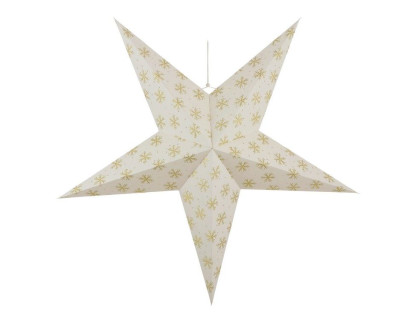 Звезда на подвеске Крафт белая 75 см, арт. 166844