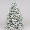 Искусственная ель Алтайская заснеженная 180 см., 100% литые ветки. арт. 169180