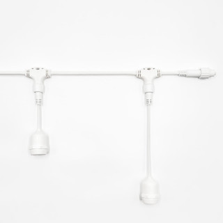 Электрогирлянда Белт-Лайт 5м, пров. бел. каучук, шаг 25 см, 20 подвесных патронов, IP65, арт. UBL5m/20L-8