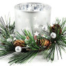Новогодний подсвечник Миниатюрный Венок, серебристый, матовый, 7х8.4см, KAEMINGK, арт. 72827