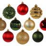 Набор пластиковых шаров Новогодний Кутюрье, коллекция Канун Рождества, 60-70 мм., 60 шт., Kaemingk, арт. 020142