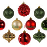 Набор пластиковых шаров Новогодний Кутюрье, коллекция Канун Рождества, 60-70 мм., 60 шт., Kaemingk, арт. 020142
