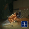 Светодиодная гирлянда Rich LED 10 м, 100 LED, 24 В, защита IP54, соединяемая, теплая белая, мерцающая, прозрачный провод, арт. RL-S10CF-24V-T/WW