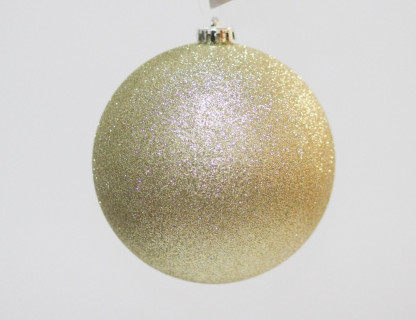 Однотонный пластиковый шар, глиттер, зеленый, 150 мм, арт. 1131364