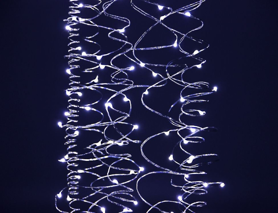 Электрогирлянда Конский Хвост 8*2+0.5 м, батарейки, 160 mini-LED, холодный белый, Koopman International, арт. AX8701130