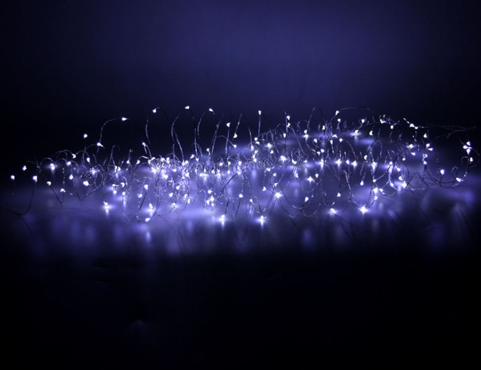 Электрогирлянда Конский Хвост 8*2+0.5 м, батарейки, 160 mini-LED, холодный белый, Koopman International, арт. AX8701130