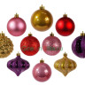Набор пластиковых шаров Новогодний Кутюрье, коллекция Блистательный вечер, 60-70 мм., 60 шт., Kaemingk, арт. 165517