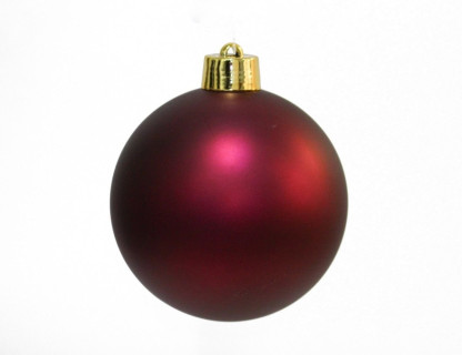 Пластиковый шар 200 мм., бордовый, матовый, арт. 1131353