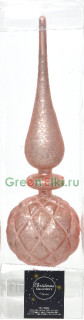 Елочная макушка Сказки Востока 31 см., нежно-розовый, матовая, KAEMINGK, арт. 170011/2