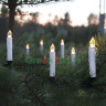 Набор свечей для елки Рождественские 10 см., 10 Led ламп, на клипсах, Kaemingk, арт. 494521