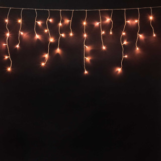 Электрогирлянда Бахрома премиум на батарейках, 3x0,5 м., таймер, 100 led, прозр. пр., хони голд, LaitCom, арт. ECC100-10-HG 07-032