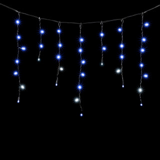 Светодиодная гирлянда Бахрома с колпачком, 3,1х0,5 м., с мерцанием, черн. пр., синий, LaitCom, арт. PIL120BLWCAP-11-2B 02-097