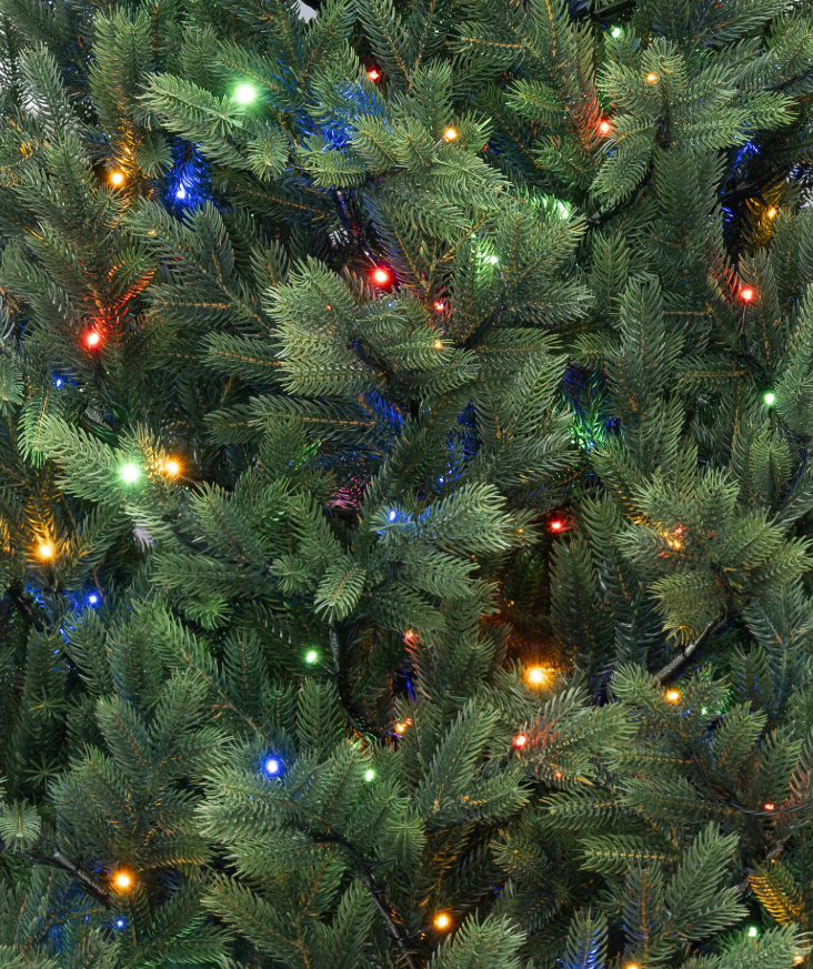 Искусственная ель Торжественная 300 см., 1010 мульти+теплых белых Led ламп, 100% литые ветки, арт. 186300
