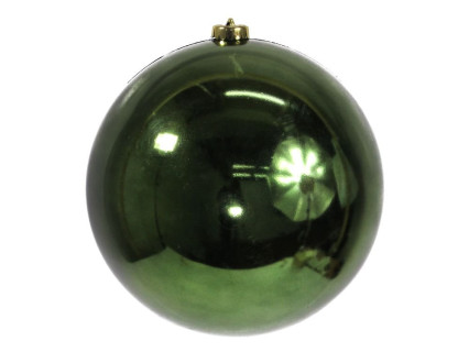 Пластиковый шар 200 мм., зеленый, глянцевый, арт. 167136