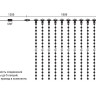 Светодиодный занавес, 1х6 м., черн. пр., зеленый, LaitCom, арт. PCL601-11-2G 01-086