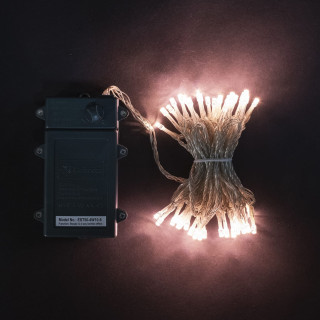 Светодиодная нить на батарейках с таймером, 10 м., хони голд, Laitcom, арт. EST100-4W10-8HG 07-024