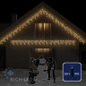 Светодиодная бахрома Rich LED, 3*0.5 м, теплая белая, мерцающая, черный резиновый провод, арт. RL-i3*0.5F-RB/WW