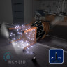 Светодиодная гирлянда Rich LED 10 м, 100 LED, 24 В, соединяемая, белая, черный провод, арт. RL-S10C-24V-B/W