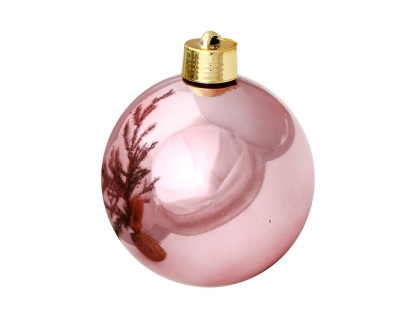 Пластиковый шар 200 мм., розовый, глянцевый, арт. 1135129