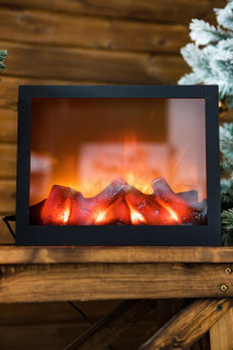 Светодиодный камин Камелёк Леконье с имитацией пламени 29х23х10 см, пластик, арт. ADA100090