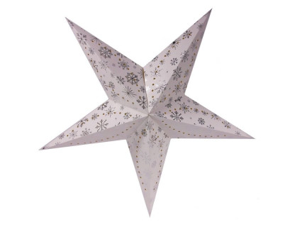 Звезда на подвеске Зимнее Чудо 60 см, 10 LED-огней, белый, таймер, на батарейках, Koopman, арт. AX5302870