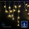 Светодиодная бахрома Rich LED, 3*0.5 м, теплая белая, прозрачный провод, арт. RL-i3*0.5-T/WW