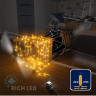 Светодиодная гирлянда Rich LED 10 м, 100 LED, 24 В, соединяемая, желтая, желтый резиновый провод, арт. RL-S10C-24V-RY/Y