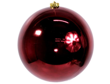 Пластиковый шар 200 мм., бордовый, глянцевый, арт. 167120