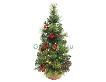 Ель настольная Эвридей 60 см., на батарейках, 35 тёплых белых LED-огней, National Tree Company, арт. 31TPC24B/ED-303-24-B