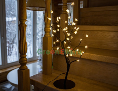 Светодиодное деревце Звездное Тепло 45 см, 48 теплых белых LED-огней, арт. 168049