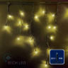 Светодиодная бахрома Rich LED, 3*0.5 м, теплая белая, черный провод, арт. RL-i3*0.5-B/WW